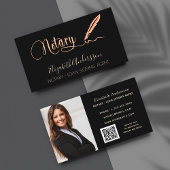 Zwart roos foto QR code Visitekaartje