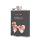 Zwart Roos gekleurde zonnebril Heupfles (Links)