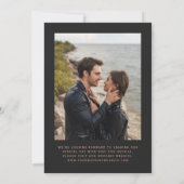 Zwart Roos Gold Agate Foto donker sparen Datum Kaart (Achterkant)