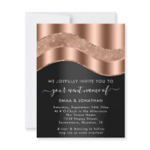 Zwart Roos Gold Border Glitter Wave QR Code