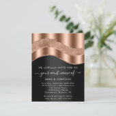 Zwart Roos Gold Border Glitter Wave QR Code (Staand voorkant)