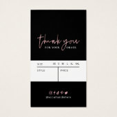 Zwart & Roos Gold Boutique Swing Label Prijs Label Visitekaartje (Achterkant)