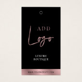 Zwart & Roos Gold Boutique Swing Label Prijs Label Visitekaartje (Voorkant)