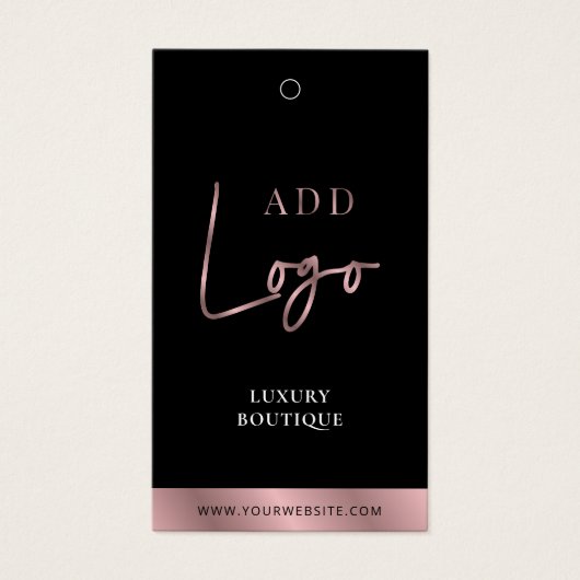 Zwart & Roos Gold Boutique Swing Label Prijs Label Visitekaartje (Voorkant)