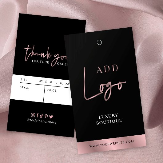 Zwart & Roos Gold Boutique Swing Label Prijs Label Visitekaartje