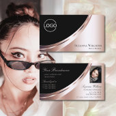 Zwart Roos Gold Decor met Logo en fotoluxe Visitekaartje