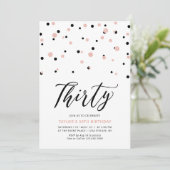 Zwart Roos Gold Eenvoudig 30e verjaardag Kaart (Staand voorkant)