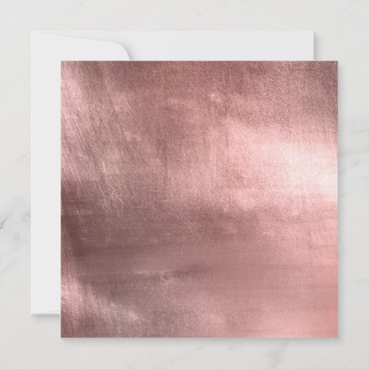Zwart Roos Gold Foil Modern Wedding Kaart (Achterkant)
