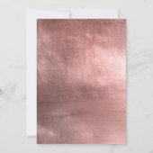 Zwart Roos Gold Foil Modern Wedding Kaart (Achterkant)