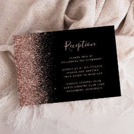 Zwart Roos Gold Glitter Edge Weddenschappen Informatiekaartje