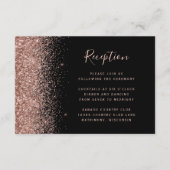 Zwart Roos Gold Glitter Edge Weddenschappen Informatiekaartje (Voorkant)