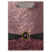  zwart-Roos Gold Glitter Klembord (Voorkant)