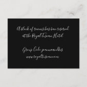 Zwart Roos Gold Glitter-schijven Informatiekaartje (Achterkant)