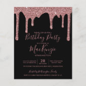 Zwart Roos Gold Glitter-schijven 's ochtends (Voorkant)