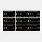 Zwart & Roos Gold Lash Serum Cosmetische Buis Masc Labels (Vel)