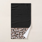 Zwart-Roos Gold-leopard-afdruk Bad Handdoek (Handdoek)
