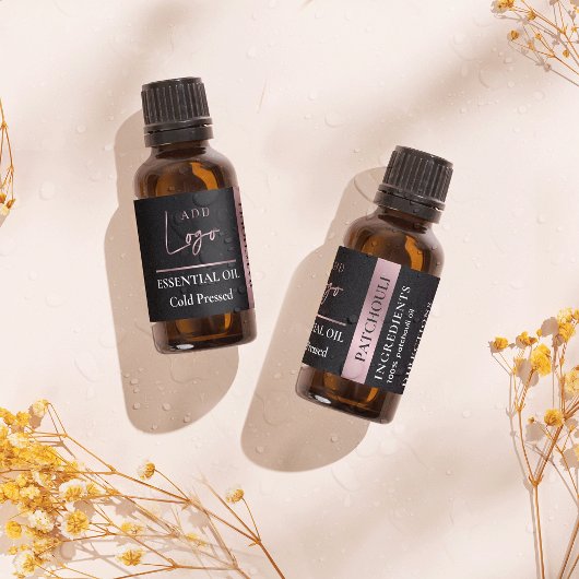 Zwart & Roos Gold Logo Essential Oil Waterproof Labels