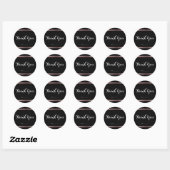 Zwart-Roos Gold Mauve Pink Party Favor Ronde Sticker (Vel)