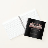 Zwart Roos Gold Mr. & Mrs. pasgetrouwden bruilofte Notitieboek (Binnen)