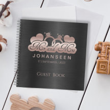 Zwart Roos Gold Mr. & Mrs. pasgetrouwden bruilofte