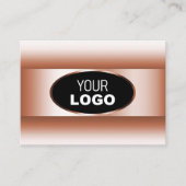 Zwart Roos Gold Oval Lijst Logo Golden Ombre Visitekaartje (Voorkant)