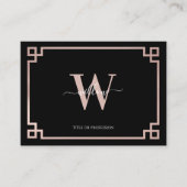 Zwart-Roos Gold Roze Griekse sociale media Visitekaartje (Voorkant)