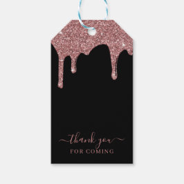 Zwart Roos Gold Sparkle Driving Glitter Hartelijk Cadeaulabel