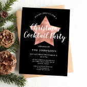 Zwart Roos Gold Star Kerstmis Cocktail Party Kaart