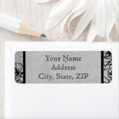 Zwart Roos Gotisch Jubileum Retouradres Etiket (Insitu)