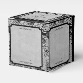 Zwart Roos Gotisch Lijst Bruiloft Favor Box Bedankdoosjes (Voorkant Zijde)