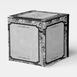 Zwart Roos Gotisch Lijst Bruiloft Favor Box Bedankdoosjes