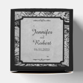 Zwart Roos Gotisch Lijst Bruiloft Favor Box Bedankdoosjes (Bovenkant)