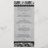 Zwart Roos Gotisch Lijst Bruiloft Menu (Voorkant)