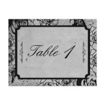 Zwart Roos Gotisch Lijst Trouwtafel nummer