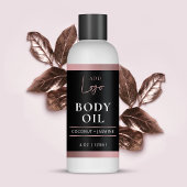 Zwart & Roos Goud 4 OZ Kosmetische Flessenomslag r Rechthoekige Sticker