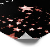 Zwart roos goud 50e foto verjaardagsfeestje welkom poster (Hoek)