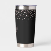 Zwart & Roos goud | Afstuderen naam Afstuderen Gif Geïsoleerde Drinkbeker (Links)