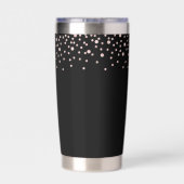 Zwart & Roos goud | Afstuderen naam Afstuderen Gif Geïsoleerde Drinkbeker (Achterkant)