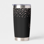 Zwart & Roos goud | Afstuderen naam Afstuderen Gif Geïsoleerde Drinkbeker (Rechts)