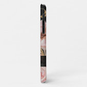  Zwart Roos Goud Elegante Waterverf Bloemen Case-Mate iPhone Case (Achterkant/links)