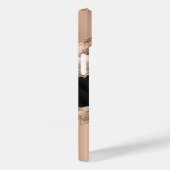 Zwart Roos Goud Glitter Sequins Case-Mate iPhone Case (Achterkant / Rechts)