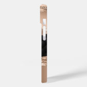 Zwart Roos Goud Glitter Sequins Case-Mate iPhone Case (Achterkant / Links)