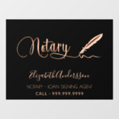 Zwart roos goud raamsticker (Vel)