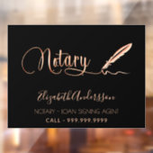 Zwart roos goud raamsticker (Vel 2)