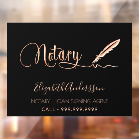 Zwart roos goud raamsticker (Vel 2)