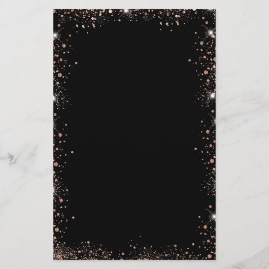 Zwart roos goud sprankelt verjaardagswensen kaart (Achterkant)