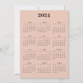 Zwart Roos Goud Vakantie Groet Kalender Kaart (Voorkant)