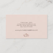 Zwart Roos Goud Verloving Trouwring Sieraden Visitekaartje (Achterkant)