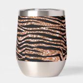 Zwart Roos Goud Zebra Glitter (Achterkant)