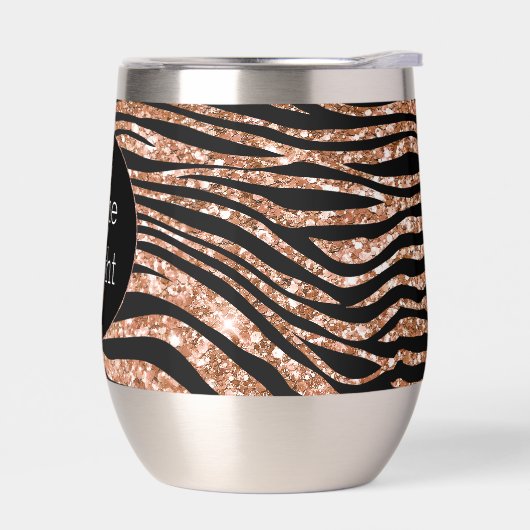 Zwart Roos Goud Zebra Glitter (Links)